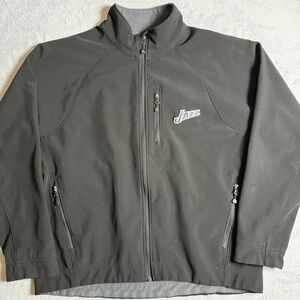 Vintage Utah Jazz Basketball 212 Fahrenheit Black Rain Full Zip Jacket Men's L